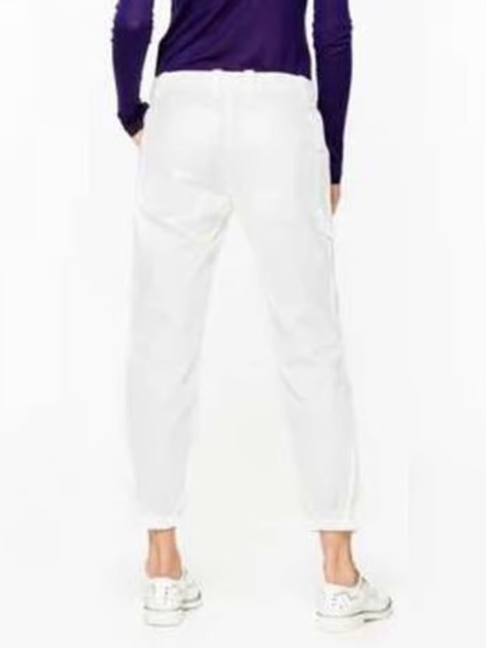 Zadig & Voltaire Palma Grunge Women’s Utility Crop Pants in Off White Size Small - Picture 3 of 11